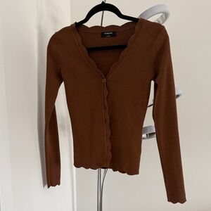 Elegant Brown Button Down Shirt